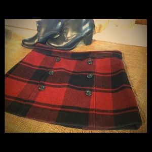 Buffalo Plaid Gap Skirt